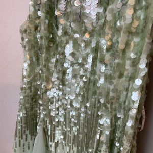 Halston Heritage sequin mint dress size4